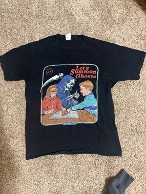 Port and Company Black "Let's Summon Ghosts" Short Sleeve Tee - #38